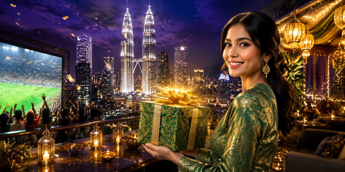 Suasana hiburan kasino bertema Hari Raya di Kuala Lumpur dengan nuansa meriah dan mesra pengguna